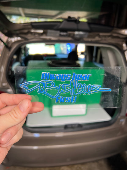 DaBadNewz Tagline Sticker